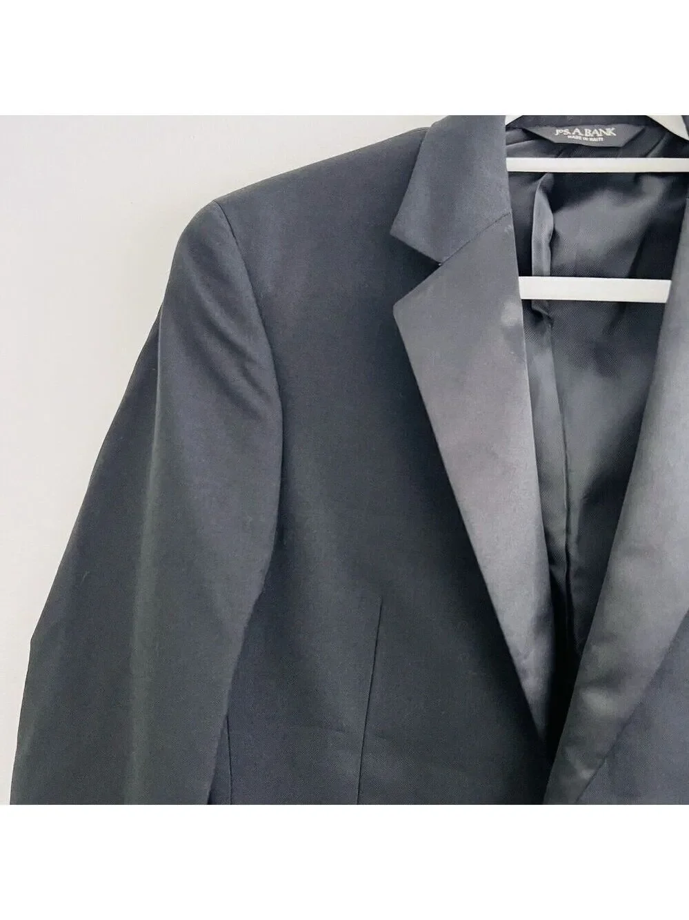 NWT Jos A Bank Black 100% Wool & Satin Trim Tuxedo Jacket Retail $475 ~ Mens 35R